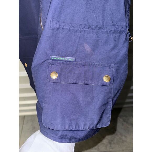 Lauren Ralph Lauren Green & Navy Reversible Gilet Vest Size L - Picture 4 of 11